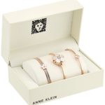 Anne Klein Women's  Swarovski Crystal Flower Accented Watch