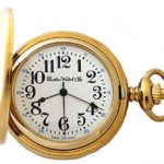 Dueber Watch Co Gold Plated Locomotive Railroad Pocket Watch