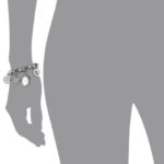 Anne Klein Women's Swarovski Crystal Silver-Tone Charm Bracelet Watch