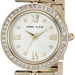 Anne Klein Women's Swarovski Crystal Accented Gold-Tone Bracelet Watch