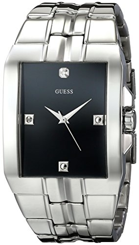 GUESS Men's Dressy Silver-Tone Stainless Steel Watch