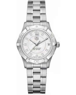 TAG Heuer Women's "Aquaracer" Stainless Steel and Diamond Watch
