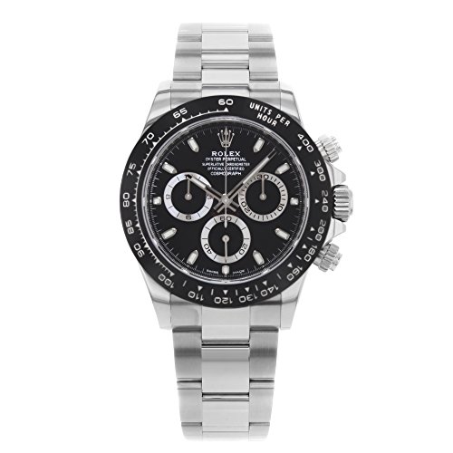 ROLEX Cosmograph Daytona Black Dial Stainless Steel Oyster Men's Watch