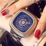GUOU Women's Wrist Watch Women Waterproof Rose Gold Stainless Steel