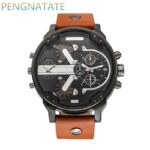 Men Watch Dual Movement Watch Waterproof Sport Military Quartz Men
