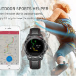 zk30 SANDA CK23 Leather Smart Watch IP67 Waterproof Heart Rate Monitor