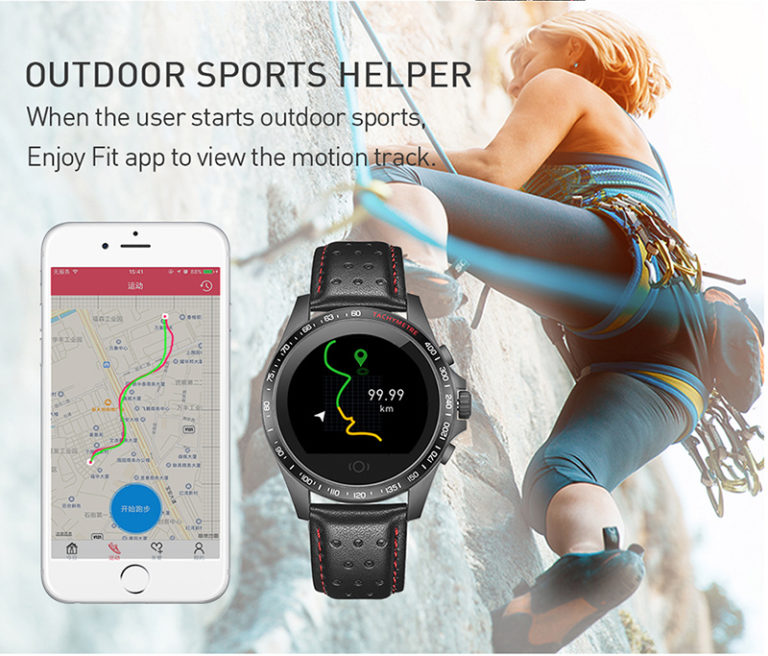 zk30 SANDA CK23 Leather Smart Watch IP67 Waterproof Heart Rate Monitor Blood Pressure Men Women Smartwatch For IOS Android Phone 2 zk30 SANDA CK23 Leather Smart Watch IP67 Waterproof Heart Rate Monitor