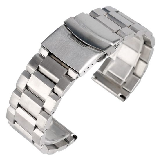 High Quality Silver Bracelet Solid Stainless Steel Watch Band