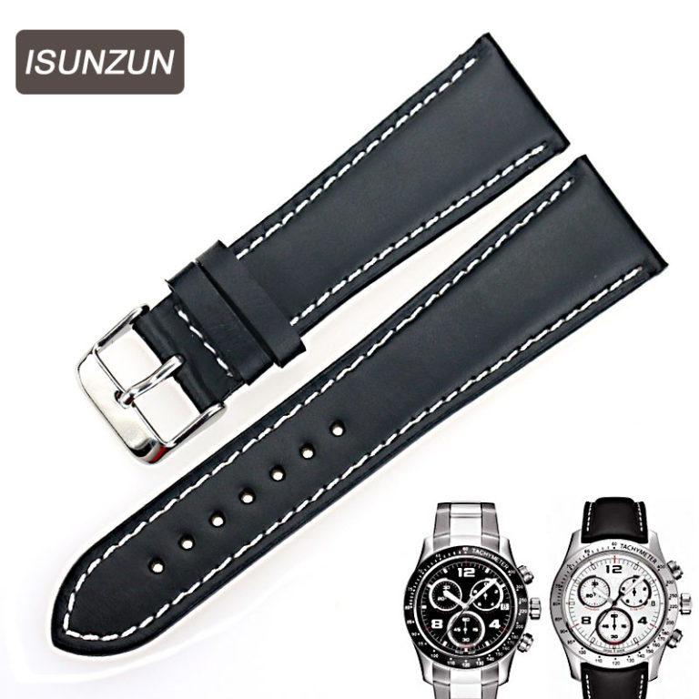 ISUNZUN Men's Watch Bands For Tissot 1853 T039 V8 Watch Straps 22 mm Business Man Bracelet Cow Leather Watchbands saati zegarki 1 ISUNZUN Men's Watch Bands For Tissot 1853 T039 V8 Watch Straps 22 mm