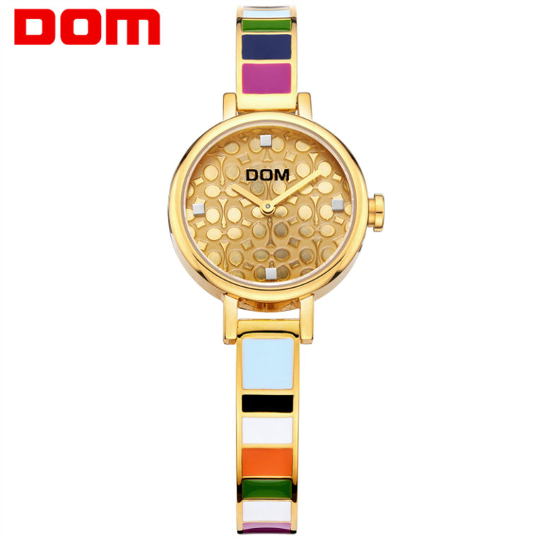 DOM women watches luxury brand quartz wrist watch fashion casual gold stainless steel style waterproof Relogio Feminino G-1019 1 DOM women watches luxury brand quartz wrist watch fashion casual