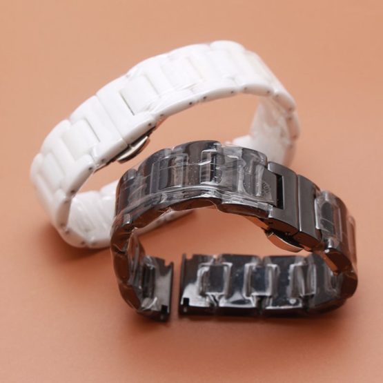 Quality Ceramics and Stainless Steel buckle Watchband 20mm 22mm Mens