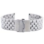 High Quality 20mm 22mm Black/Silver Solid Stainless Steel Watch Strap Band