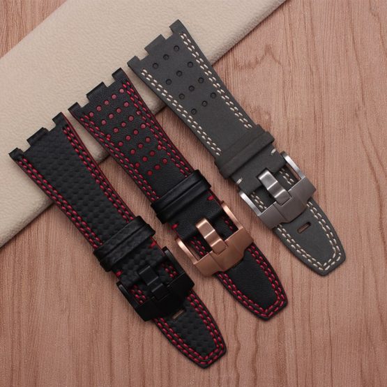 New arrival quality genuine leather watch bands 28mm replacement leather strap