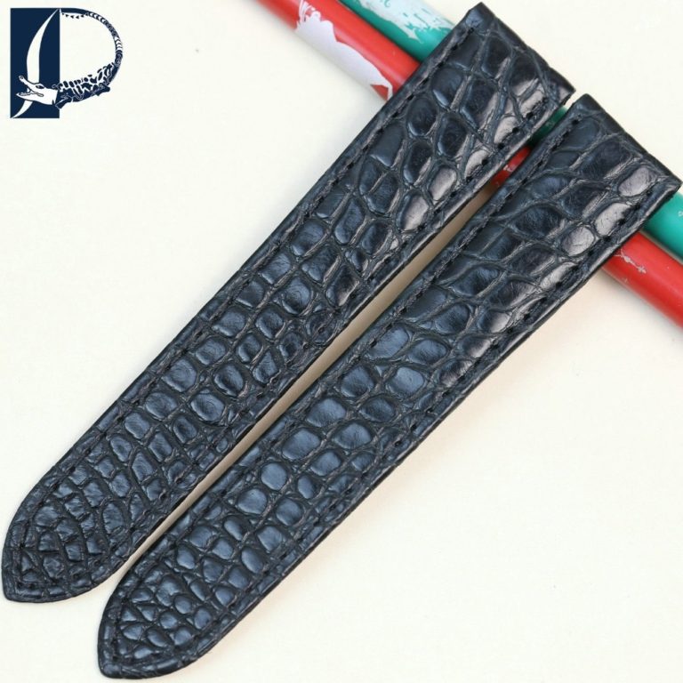 Pesno Unique Round Texture Alligator Skin Leather Watch Band Women Men Watch Accessories for Cartier Tank Rontonde 2 Pesno Unique Round Texture Alligator Skin Leather Watch Band Women