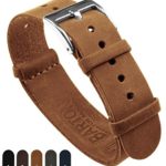 Barton Leather NATO Style Watch Straps - Choose Color, Length & Width