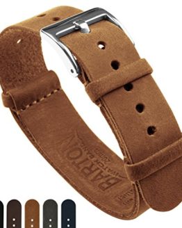 Barton Leather NATO Style Watch Straps - Choose Color, Length & Width