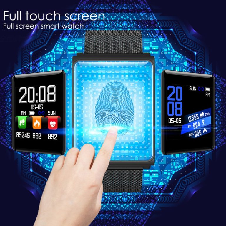 SANDA Silicone & Mesh Smart Watch N98 IP67 Waterproof Heart Rate Monitor