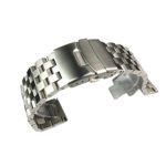 Brushed Silver 316L Solid Stainless Steel Watch Band Bracelet