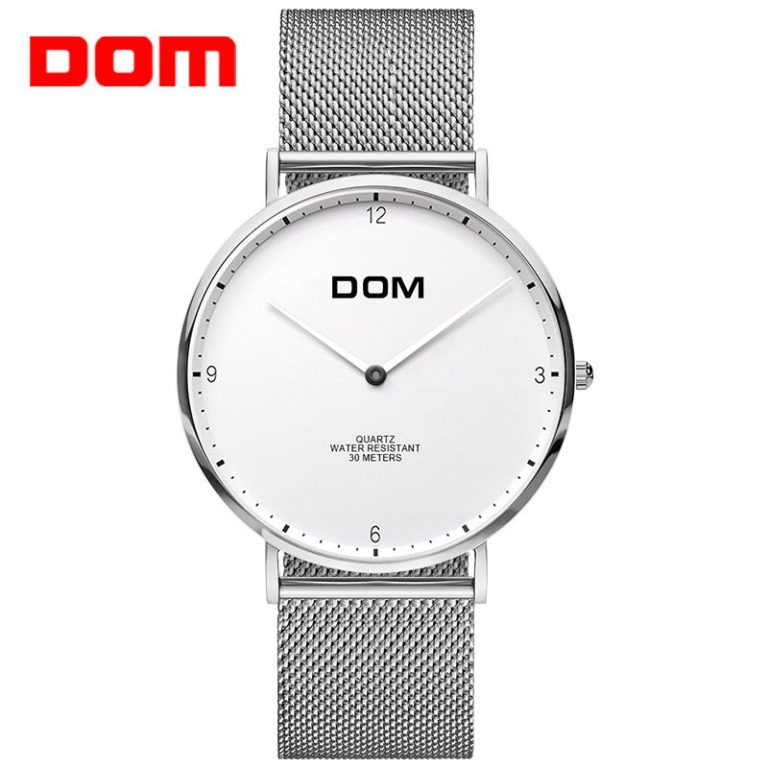 DOM Men Watches Top Brand Simple Quartz man watch Fashion Casual Alloy Watch Male Wrist Mesh watches Relogio Masculino M-36DS 2 DOM Men Watches Top Brand Simple Quartz man watch Fashion Casual