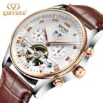 KINYUED Skeleton Tourbillon Mechanical Watch Automatic Men Classic