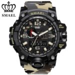 SMAEL Dual Display Sports Watch for Men – Waterproof 50m LED Digital Analog Wrist Watch