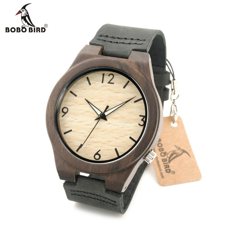 BOBO BIRD Men's Wood Bamboo Wristwatch Simple Unique Design Men Top Brand Wooden sport quartz Wrist Watches 2 BOBO BIRD Men's Wood Bamboo Wristwatch Simple Unique Design Men