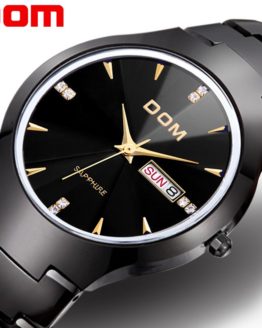 Men watch sport Luxury Top DOM Brand tungsten steel Sapphire Mirror Wrist