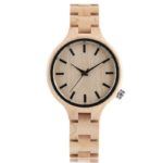 Full Wooden Watch Simple Creative Women Quartz Bracelet Dress Wrist Watch