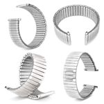 Men’s Stainless Steel Stretch Watch Band, Flex Radial Expansion Replacement Strap