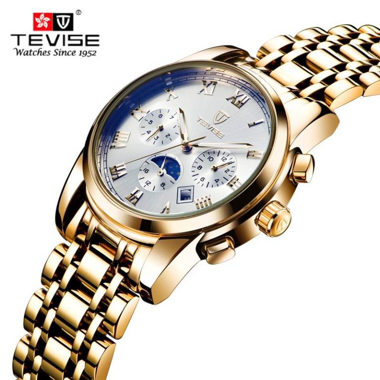 TEVISE Skeleton Tourbillon Mechanical Watch Automatic Men Classic