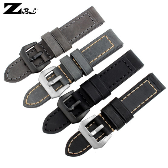 Thick watch band Genuine leather watchband 20mm 22mm 24mm 26mm