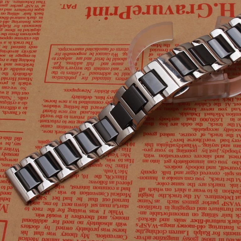 NEW Stainless steel Watchband wrap ceramic Watch accessories