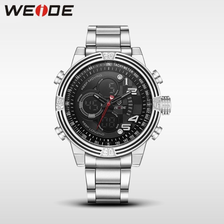 Weide luxury quartz sports wrist watch fashion & casual genuine business watches stainless steel silver digital LCD clock horlog Weide luxury quartz sports wrist watch fashion & casual genuine business