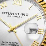 Stuhrling Original Men's Analog Swiss Quartz Two-Tone Link Bracelet Watch