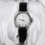 2017 TIME100 Women Watch Ultrathin Dial Waterproof Black Leather Strap