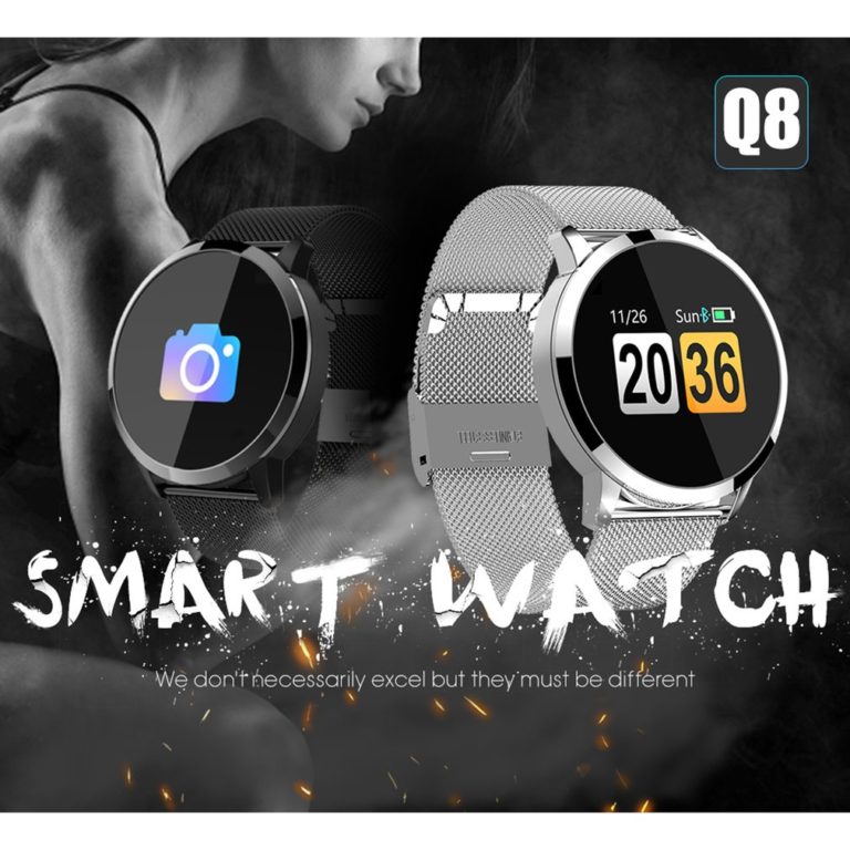 New Q8 Smart Watch OLED Color Screen Smartwatch Women Fashion Fitness Tracker Heart Rate Monitor Smartband Sport Watch Men Clock 2 New Q8 Smart Watch OLED Color Screen Smartwatch Women Fashion
