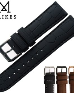 MAIKES New 20mm 22mm Rubber Band Men Dive Sports Watchband
