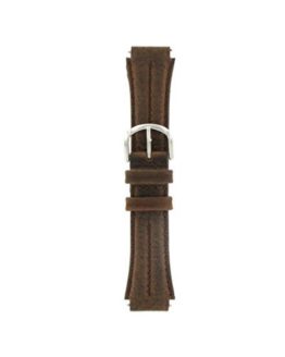 Watch Band 18mm Genuine Leather/Nylon Brown Sport Replacement