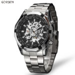 Hot Sale Luxury Luminous Automatic Mechanical Skeleton Dial Stainless Steel