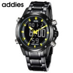 Top Luxury Brand Men Steel Strap Watches Men's Quartz Analog LED Clock