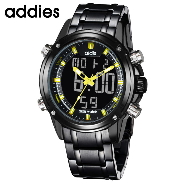 Top Luxury Brand Men Steel Strap Watches Men's Quartz Analog LED Clock