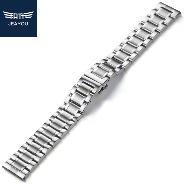 JEAYOU New Men Stainless Steel Watch band Silver Watch Strap Bracelet Watchband Only For Longines Master Collection 19/20/21mm 2 JEAYOU Men Stainless Steel Watch band Silver Watch Strap Bracelet Watchband