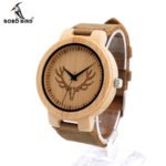 BOBO BIRD wooden men watches Simple Buck Head Design Men Top Brand