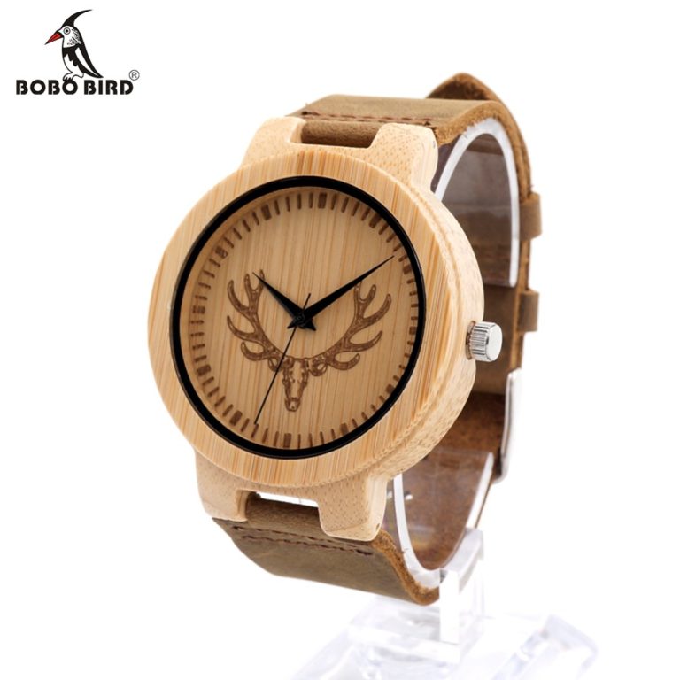 BOBO BIRD wooden men watches Simple Buck Head Design Men Top Brand sport quartz Wood Bamboo Wrist Watch gifts 2 BOBO BIRD wooden men watches Simple Buck Head Design Men Top Brand