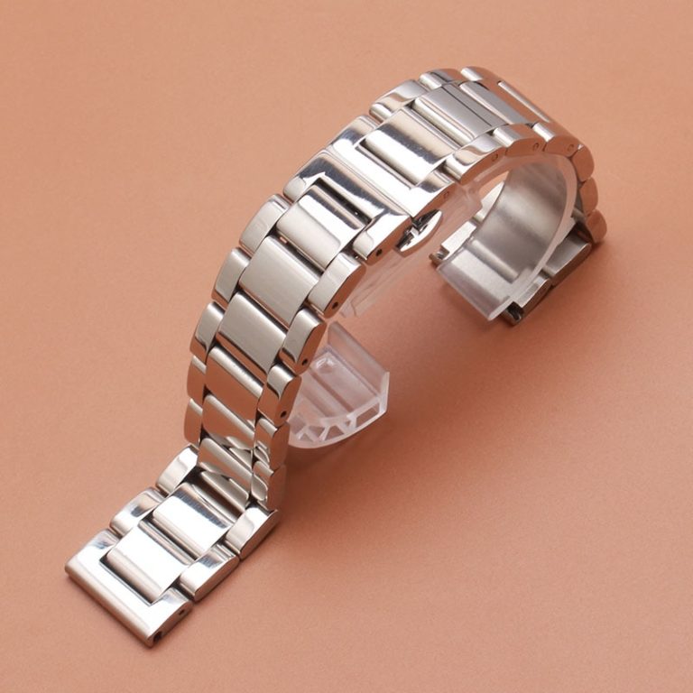 Silver watchband bracelet strap 18mm 20mm 22mm 24mm 26mm High Quality Metal Stainless steel Watch Band for men women hours 2 Silver watchband bracelet strap 18mm 20mm 22mm 24mm 26mm