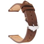 EACHE 20mm Genuine Leather Watch Band Brown
