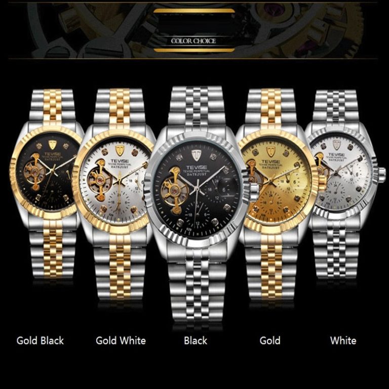 Brand TEVISE Automatic Mechanical Tourbillon Watch Men Luxury Steel Wrist Watch Man Fashion Casual Mens Wristwatch saat erkekler 2 Brand TEVISE Automatic Mechanical Watch Men Luxury Steel Wrist Watch