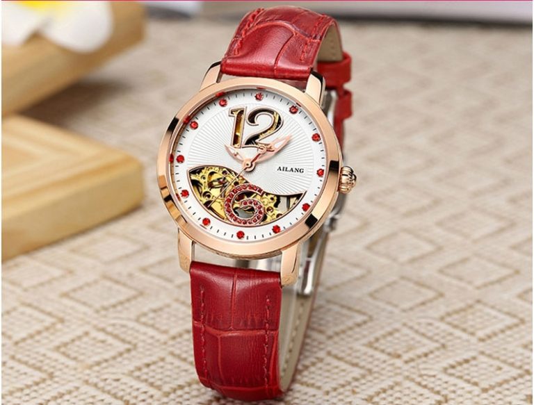 Lovely Bird Fish Hollow Women Mechanical Watches Self-wind Elegant Lady Crystals Dress Wrist watch Original AILANG Relojes W033 2 Elegance Meets Precision: AILANG Women's Self-Winding Mechanical Watch 🕊️⌚
