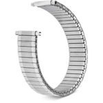 Men’s Stainless Steel Stretch Watch Band, Flex Radial Expansion Replacement Strap
