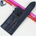 Pesno Genuine Leather Band Watch Strap 19mm Black Men Watchbands For Rolex